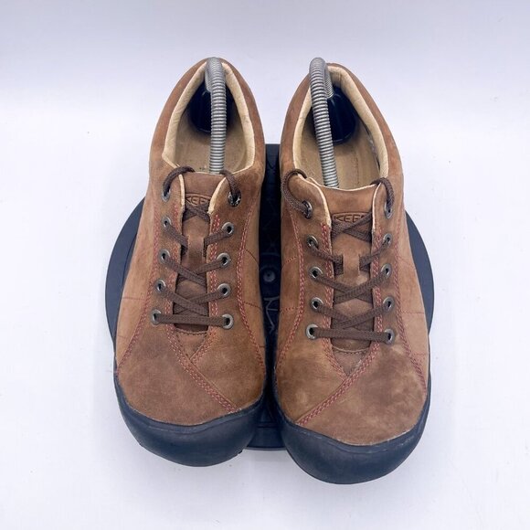 Keen Womens Presidio Sneaker Size 10 Brown Leather Lace Up Hiking Casual Shoe - Picture 9 of 9
